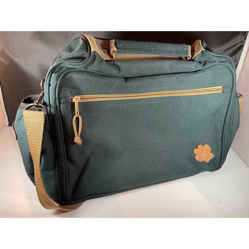 Just Bepaws Dog Travel Bag Green Tan‎ Personalized "KOKO" Tote Boutique Pet Gear - Picture 2 of 13